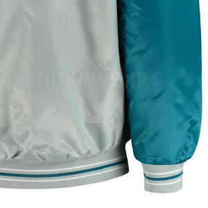 Unique Design Contrast Color Satin Letterman Winter Jacket High Quality Satin Letterman Jacket - Product Image 6