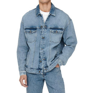 Chaqueta vaquera duradera azul claro para hombre, chaqueta vaquera para hombre con bolsillos en el pecho, chaqueta vaquera de gran tamaño para invierno - Product Image 6