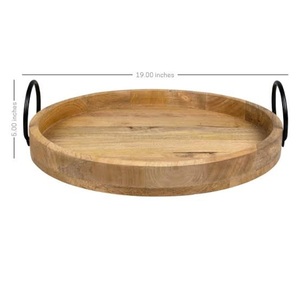 Design attrayant fête de mariage décoration de table restauration service plateau en bois plat de service utilisé dans les hôtels restaurants café - Product Image 5