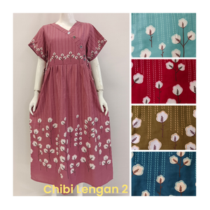 Robe d'été à fleurs pour dames avec rayonne douce Chemise de nuit ample et décontractée à porter quotidiennement Robe Daster avec taille élastique à vendre - Product Image 5