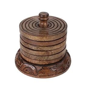 <b>Wooden</b> <b>Coasters</b> Latest design natural Acacia Wood high quality <b>Coasters</b> Set Tableware Table Decor Mats and Pads Tea <b>Coaster</b> - Product Image 2