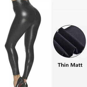 Pantalones de Cuero de Cintura Alta Personalizados de Alta Calidad para Mujer con Estilo de Botones, Pantalones de Cuero Casuales y Planos de Moda Femenina 2026 - Product Image 3