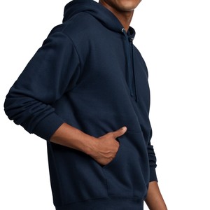 Sweats à capuche classiques pour hommes 100% coton brodés en polaire anti-boulochage épais pour l'hiver, vêtements d'extérieur chauds et confortables pour hommes - Product Image 1