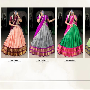 Costume traditionnel indien Banarsi Lehnga Choli pour adultes Collection de fêtes de mariage d'hiver de Vesta pour femmes - Product Image 1