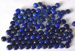 Lapis-lazuli naturel rond de 10 mm, cabochon à dos plat - Lapis-lazuli en vrac de qualité supérieure - Product Image 2