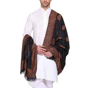 Men's Elegant Wool <b>Shawl</b> Winter Warm Soft Breathable Solid Traditional <b>Wrap</b> - Product Image 6