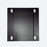 Boîte cadeau rigide magnétique noire de luxe C3 peu profonde, emballage en tissu recyclable avec pelliculage mat, légèrement pliée pour vêtements en tricot