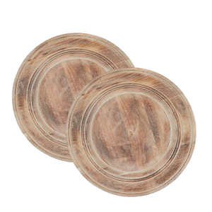 Les exportateurs indiens offrent une assiette de chargeur en bois ronde faite à la main décor de table de fête en forme personnalisée prix raisonnable utilisation de la vaisselle - Product Image 3