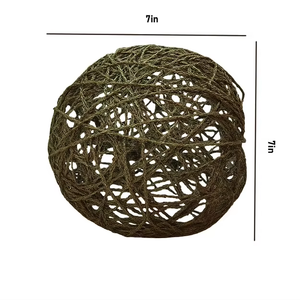 Lampe à suspension Globe Unique à haute vente fabriquée avec des fibres de nid de jacinthe naturelles pour la décoration du salon et de l'entrée - Product Image 2