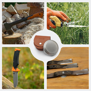 240 600 Grit Portable Hache Outil D'affûtage Pierre À Aiguiser Ronde Électrolytique 2 Faces Hache Jardin Travail Du Bois Meule - Product Image 6