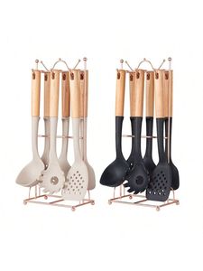 Por lo general, espátula, cuchara de madera y resina hecha a mano, la mejor espátula con soporte, utensilios de cocina para el mejor - Product Image 2