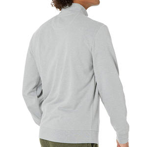 Haute qualité quart Zip pull sweats hommes coton mélangé Logo personnalisé poids lourd coton polaire demi fermeture éclair sweat - Product Image 2