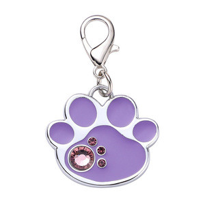 Etiquetas personalizadas con purpurina para perros y gatos, colgante de Metal con nombre de identificación para mascotas - Product Image 4