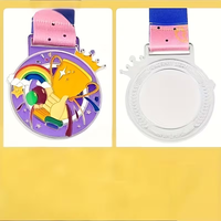 Médaille dorée personnalisée avec impression UV, en alliage de zinc, idéale pour les compétitions sportives, les tests d'orthographe, prix parfait pour les vainqueurs