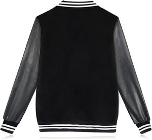 Chaquetas de béisbol masculinas personalizadas unisex para hombre, tela de lana a prueba de viento, ropa de calle informal de talla grande, piel de vaca - Product Image 2