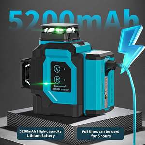 Nivel láser Takamine 360 nivelador láser de línea cruzada autonivelante 12 líneas nivel láser verde con batería de litio recargable - Product Image 2