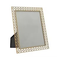 Cadre photo en métal pour la décoration de l'espace de vie, cadeaux pour les anniversaires et les occasions spéciales, cadres de luxe finis en chrome