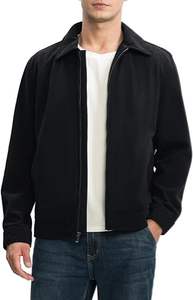 <b>Mens</b> <b>Corduroy</b> Bomber <b>Jacket</b> Lightweight Zip Up Casual Vintage Fall Varsity <b>Jacket</b> with Pockets - Product Image 5
