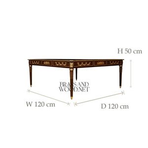 Juego de Mesa de Centro de Madera Clásica de Lujo con Mesas Auxiliares - Product Image 5