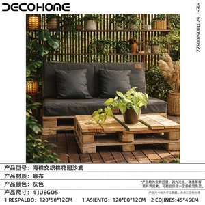 Ensemble de coussins de canapé de jardin 4 pièces de qualité supérieure pour mobilier d'extérieur, terrasse et patio – Vente chaude en gros 57010057 - Product Image 1