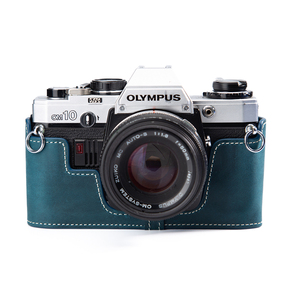Demi-étui de protection en cuir véritable véritable fait à la main pour Olympus <span class=keywords><strong>OM10</strong></span> OM20 OM30 sac housse en cuir pour appareil photo personnalisable - Product Image 6