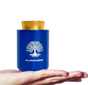 Blue New Design Metal <b>Mini</b> <b>Urn</b> <b>for</b> Human <b>Ashes</b> Memorial Cremation Keepsake <b>Urn</b> <b>for</b> <b>Urns</b> Made of Aluminum Custom Size - Product Image 5