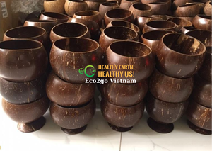 Tasse à café en noix de coco naturelle réutilisable avec Logo Laser gravé au Vietnam - Product Image 2