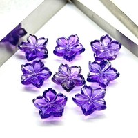 Perles d'améthyste violettes facettées en forme de fleur sculptée, pierres précieuses naturelles, perles en vrac pour la fabrication de bijoux, fournisseur en gros, en vrac