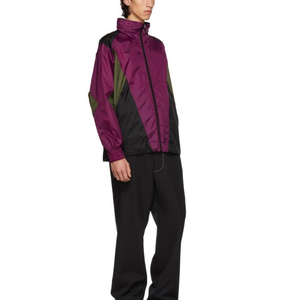 Chaqueta Cortavientos Impermeable de Tallas Grandes con Capucha, Estilo Casual de Verano, Bloques de Color, Cremallera y Transpirable - Product Image 5