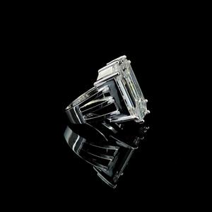 Diamante de Laboratorio con Corte Esmeralda en Oro Sólido de 18K, Lujoso, Certificado, para Anillo de Compromiso, Boda, Aniversario, Fiesta, Regalo Unisex - Product Image 4