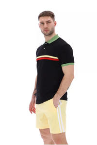 T-shirts de golf d'affaires pour hommes de haute qualité à manches courtes, respirants, été, 100% coton, tissu anti-froissement, tricoté - Product Image 2