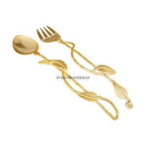ช้อนโลหะเคลือบทองเกรดสูงดีไซน์เนอร์ช้อนทำเค้กและอุปกรณ์ทำเค้กพื้นบ้านจากอินเดีย - Product Image 1