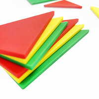 Rompecabezas Tangram de Plástico Suave No Tóxico de 21 Piezas para Niños de 5 a 7 Años, 3 Colores