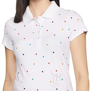Camisas de Polo de Golf Formales de Secado Rápido para Mujer, Camiseta de Poliéster de Punto de Seda Personalizada con Diseño de Logotipo, Decoración con Estampado - Product Image 3