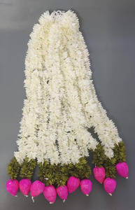 Cuerda de loto de jazmín de tela para bodas y festivales indios hogar y decoración Ganpati guirnalda de boda accesorio decorativo - Product Image 4