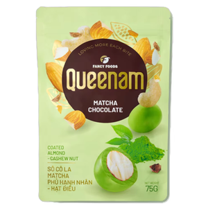 Fabricante de Chocolate Dragee Más Vendido, OEM/ODM HALAL 75G, Proveedor de Bocadillos de Nueces de Almendra y Anacardo Cubiertos con Chocolate Matcha - Product Image 1
