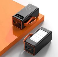 Banco de Energía de Alta Capacidad para Camping, con Pantalla LED Digital, Asa de Transporte, Carga Rápida, 30000 mAh, con Cable