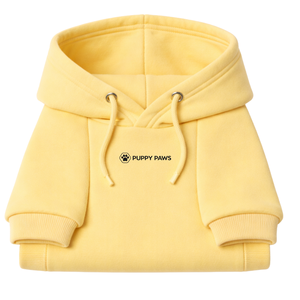 Dog Hoodie Buttercream Yellow Soft Fleece <b>Pet</b> Sweatshirt With Hood Cozy Warm Pullover Winter Wear For Small Medium Dogs Indoor - Product Image 5