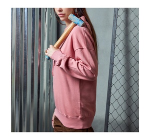Sudaderas con Capucha Casuales de Felpa de Algodón Rosa Personalizadas para Mujer - Product Image 2
