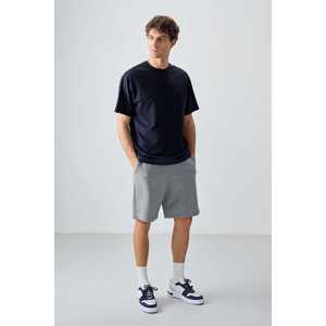 Camiseta Básica Azul Marino para Hombre, Talla Grande - 88378, Material Jersey 100% Algodón, Grueso, Suave y Texturizado - Product Image 4