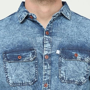 Camisa Vaquera de Mezclilla para Hombre, Superventas 2025, 100% Algodón, Secado Rápido, Cuello Camisero, Logotipo Personalizado, Estilo Veraniego, Moda - Product Image 3