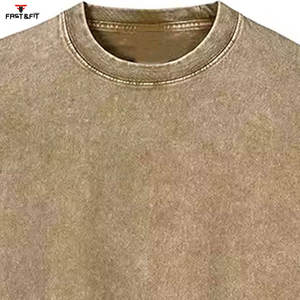 Camiseta 100% de algodón de punto con patrón sólido de diseños modernos de ropa informal de alta calidad hecha a medida para hombre - Product Image 4