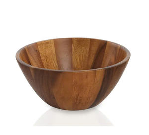 Custom Made Acacia <b>Wooden</b> <b>Salad</b> <b>Bowl</b> Set Serving <b>Bowl</b> Sustainable for <b>Salad</b> & Fruit Mixing Directly From Vietnam - Product Image 1