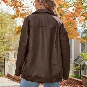 Chaqueta de Cuero para Hombre, Transpirable, Ecológica, de Secado Rápido, Abrigada para Invierno, Cuello Alto, Estilo Casual, Alta Calidad, Personalizable - Product Image 5