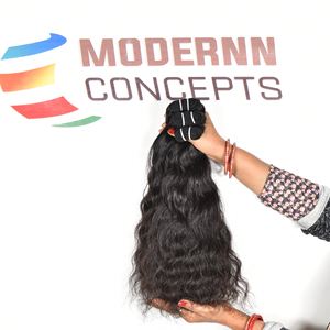 Vente en gros de 100% extensions de cheveux de temple indiens vierges bruts avec brillance naturelle non traitée - Product Image 6