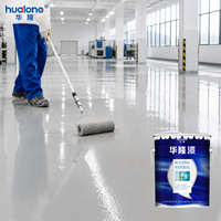 Peinture époxy industrielle à base d'eau Hualong / Revêtement de fond pour sols de garage - Application liquide au rouleau