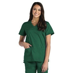 Ensemble infirmier élégant pour femme, col en V, dernière conception, en jersey Spandex/Polyester, hauts et pantalons de qualité supérieure, pas cher - Product Image 3