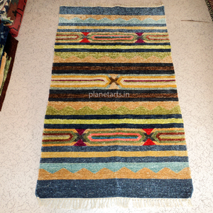 Alfombra Moderna Reversible Antideslizante de Chenilla Tejida a Mano, Apta para Mascotas, Brillante, para Decoración del Hogar, Alfombra de Tejido Plano para Sala de Estar - Product Image 1