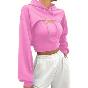 Nueva Llegada: Sudaderas con Capucha Cortas para Mujer, Transpirables, Resistentes al Viento, Antipilling, Ropa Casual para Invierno, Precio Bajo, Logotipo Frontal - Product Image 1