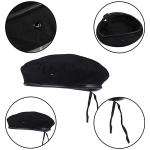 หมวกเบเรต์แบบทางการ ดีไซน์คุณภาพสูง ผลิตตามสั่ง แบบลำลอง สีพื้น 100% สั่งทำได้ สำหรับกิจกรรมกลางแจ้งและการฝึกทางยุทธวิธี - Product Image 1